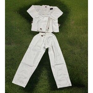 New GTMA Martial Arts Taekwondo Uniform Gi or Dobok  W White Belt - Sz5‎ Adult